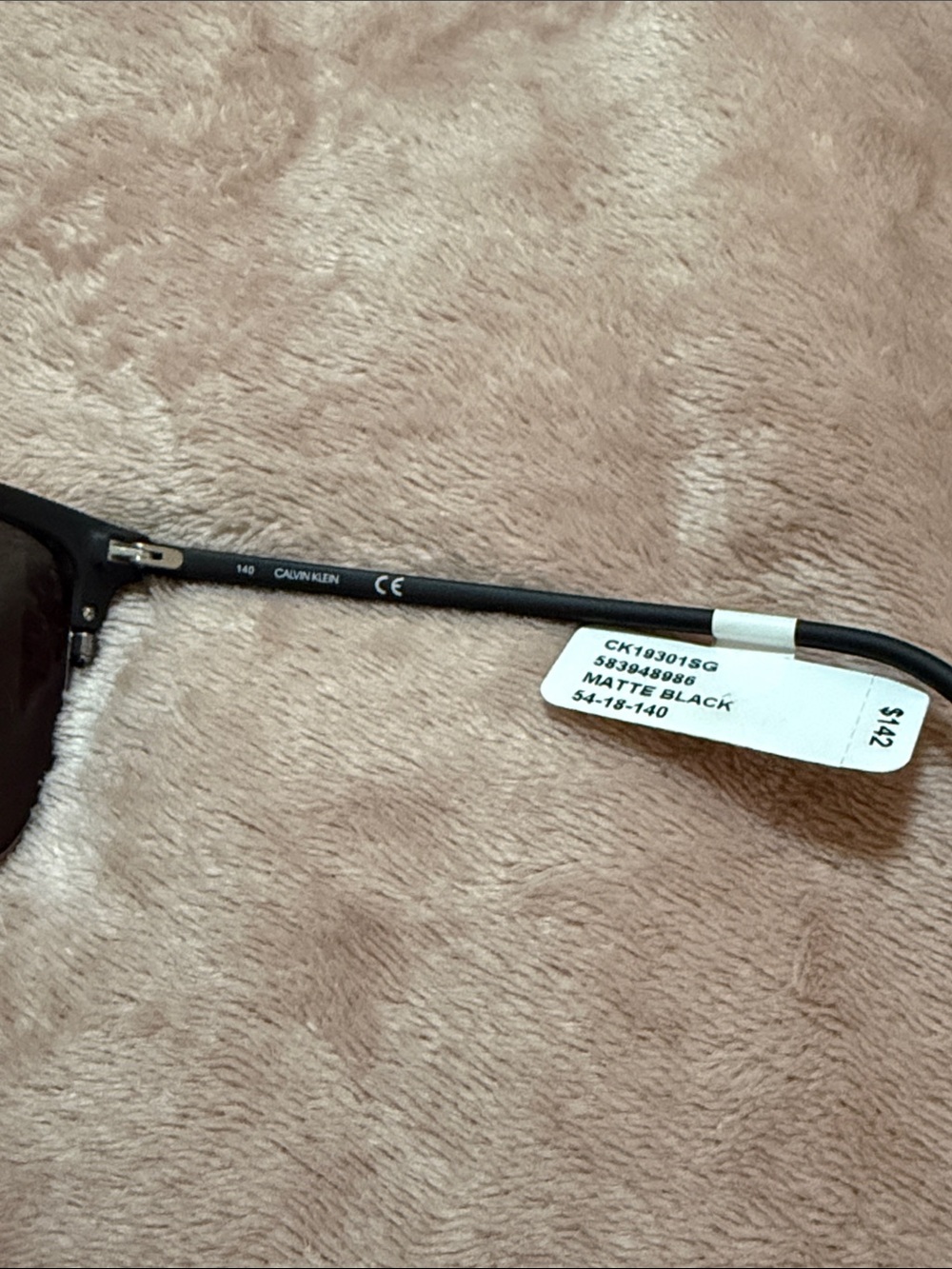 Calvin Klein Black Square Sunglasses with Silver Trim - Picture 4 of 4